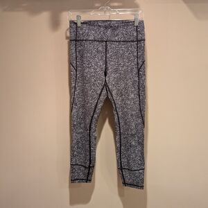 Lululemon Black and White Speckled Leggings
